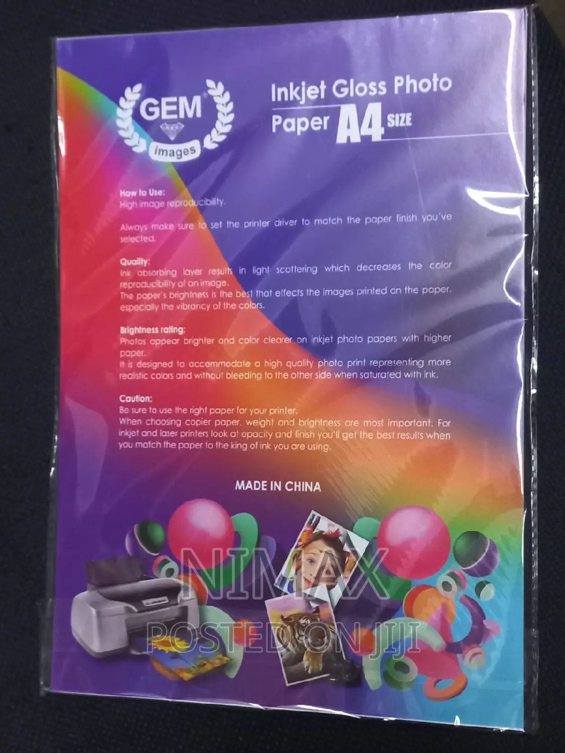 Inkjet Gloss Photo Paper A4