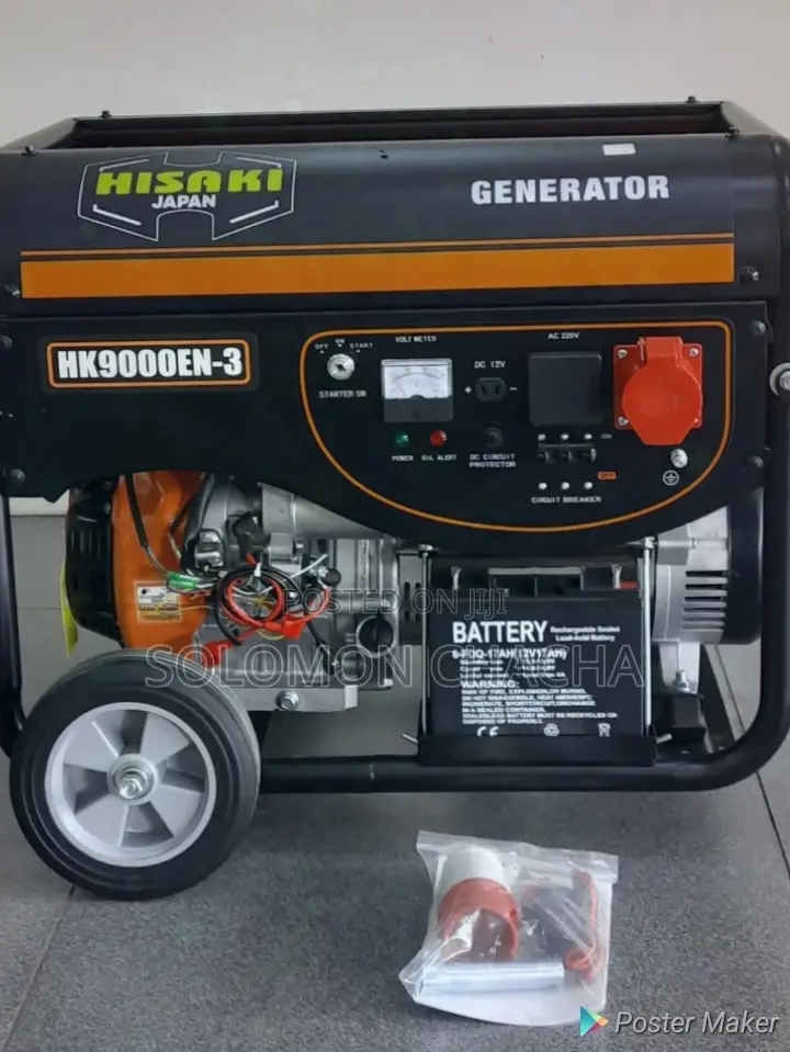 Hisaki Japan Petrol Generator 9kva Key Start 3phase
