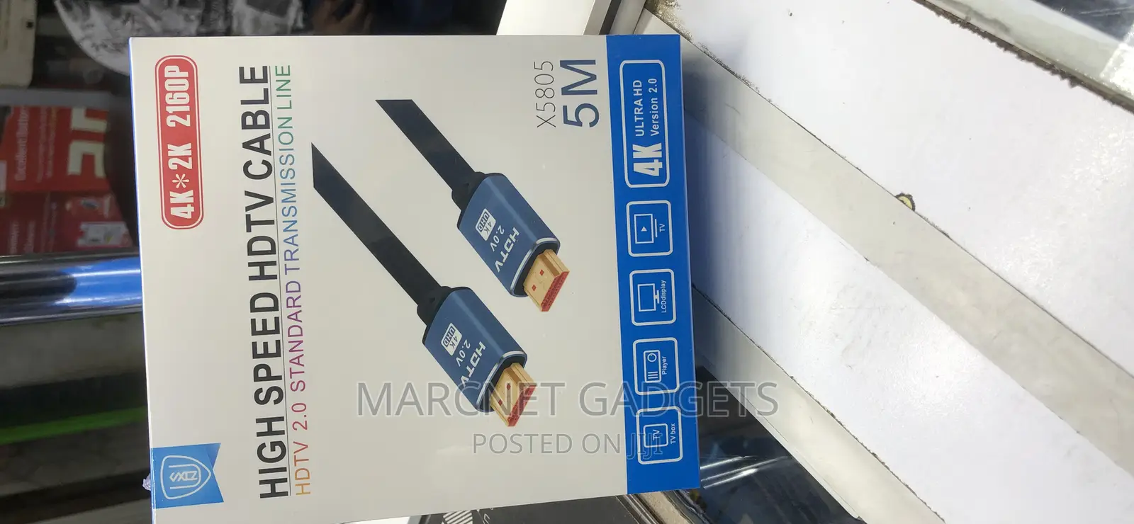 5M Hdmi Cable Ultra HD Version 2.0 Gold Plated Hdmi Cable