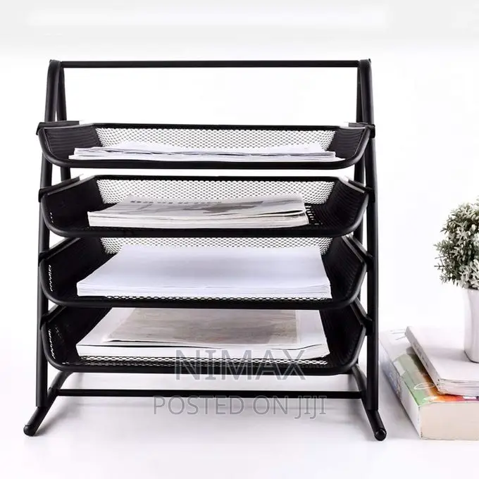 Office Tray 4 Tier / Mesh Desk Organizer