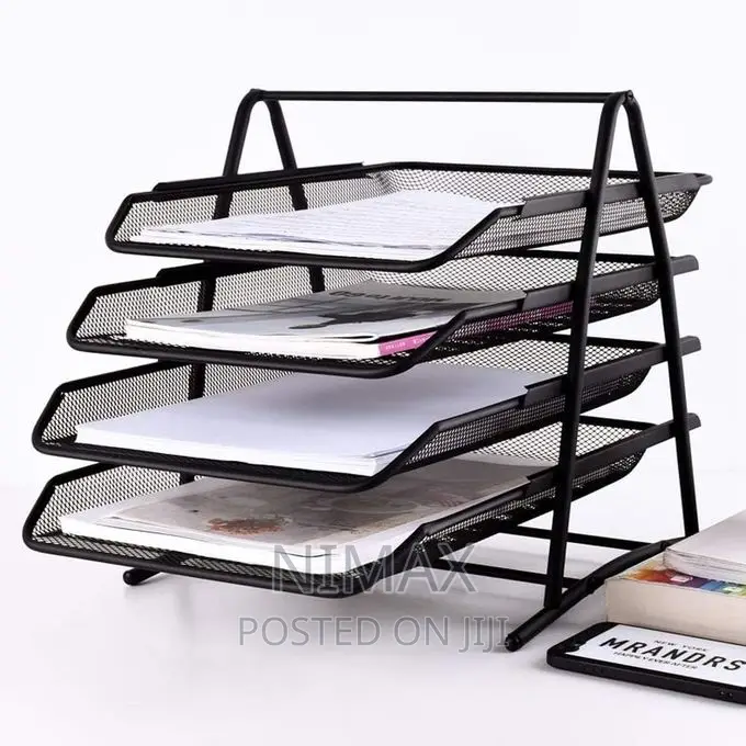 Office Tray 4 Tier / Mesh Desk Organizer