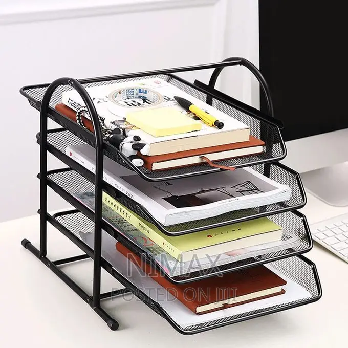 Office Tray 4 Tier / Mesh Desk Organizer