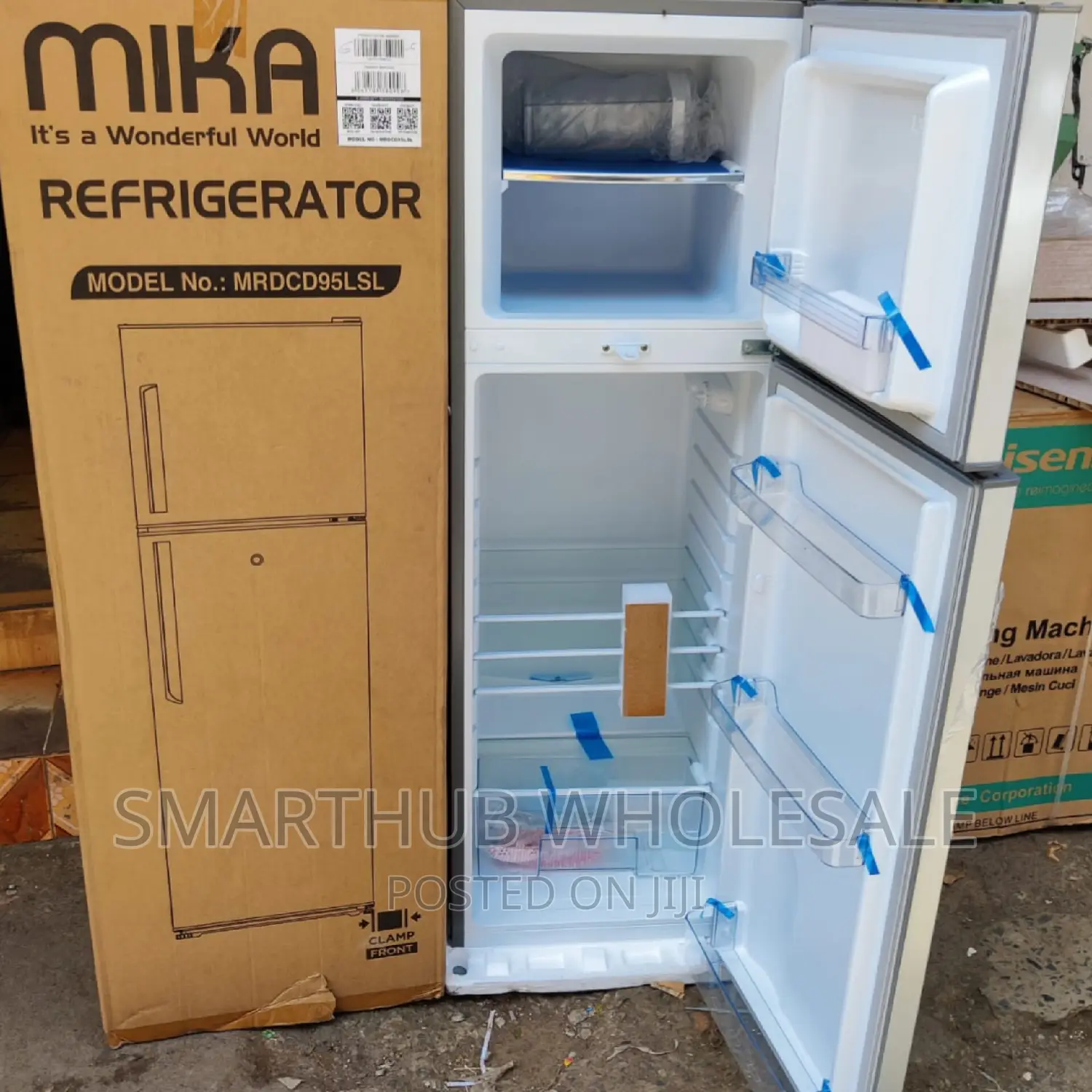 *Mika 168litres Double Door Fridge*