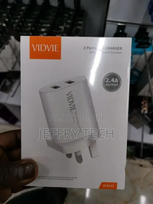 VIDVIE Compact Dual USB 2.4A UK Fast Charger