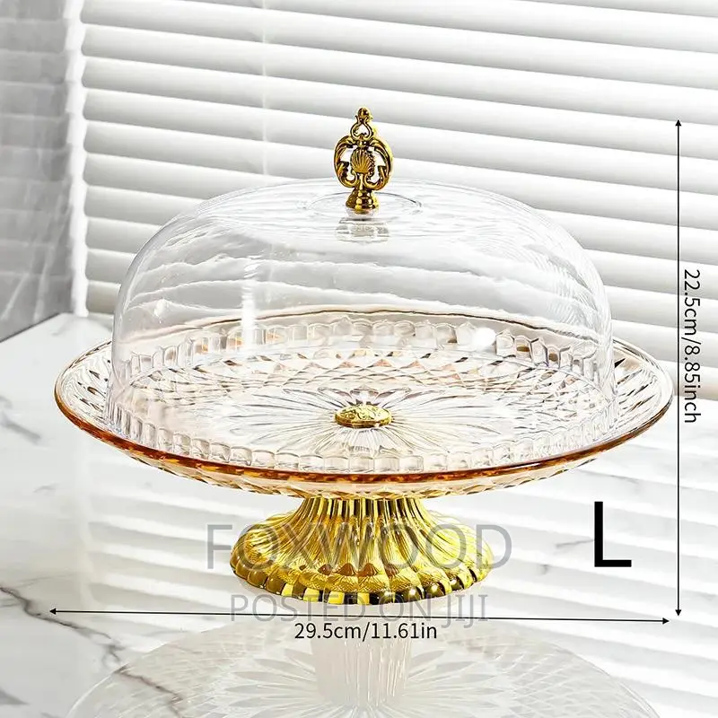 Pastry/Food Transparent Tray With Cover 
Size -30cm