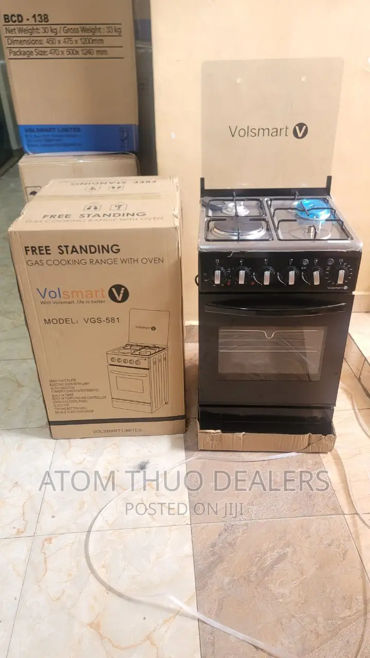 Volsmart 3+1 Electric Oven Standing Cooker ,., 