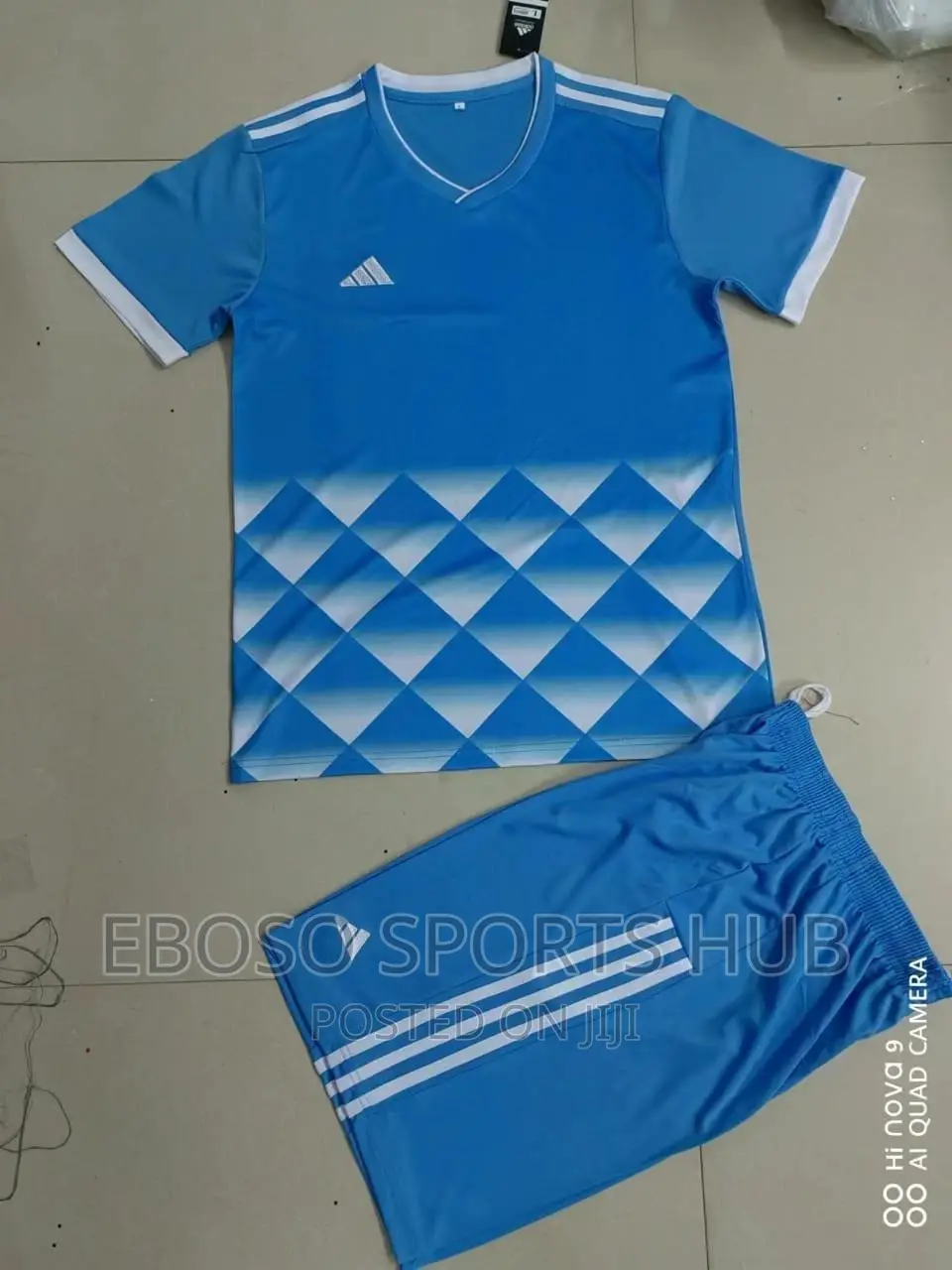 Football Uniform Adidas Blu Color