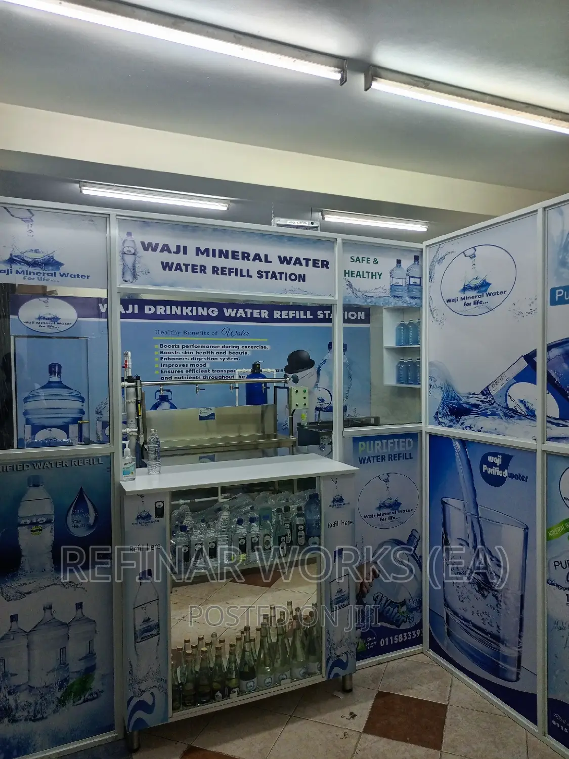 Commercial Water Purification Machines Packaging, Refilling