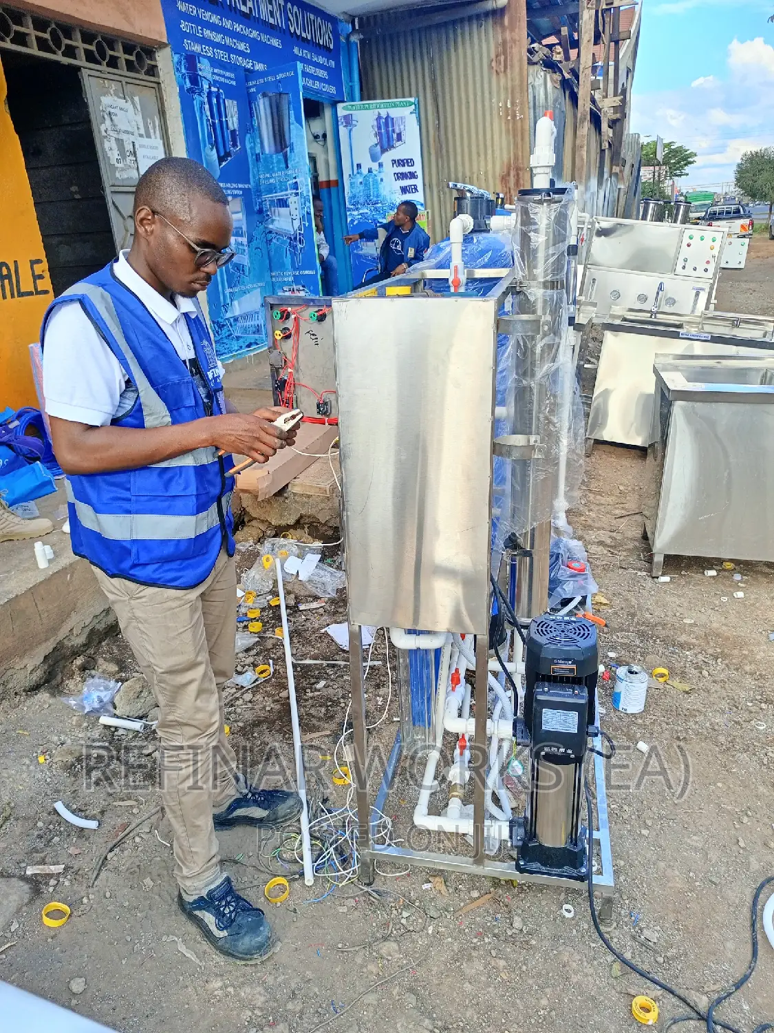 Commercial Water Purification Machines Packaging, Refilling