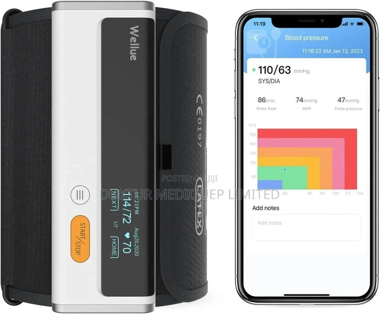 Blood Pressure Monitor With ECG Function, Rechargeable