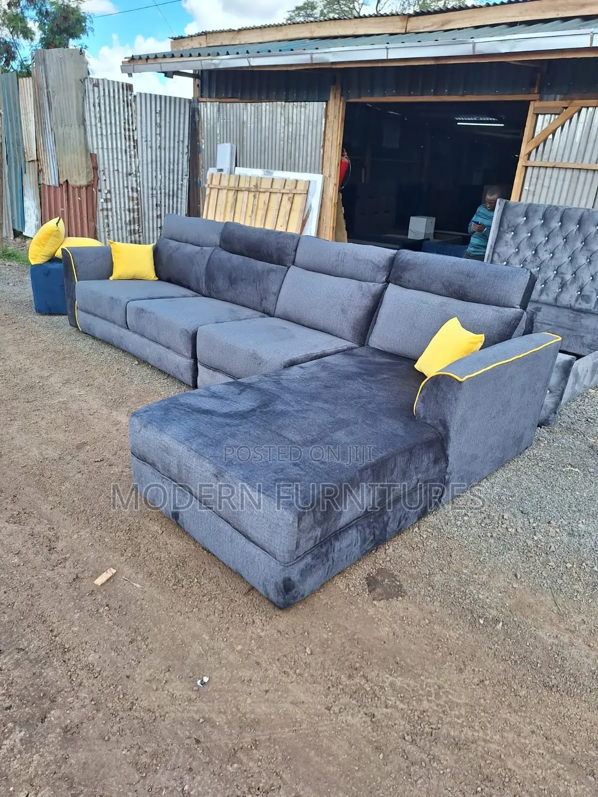 7 Seater L Sofa
