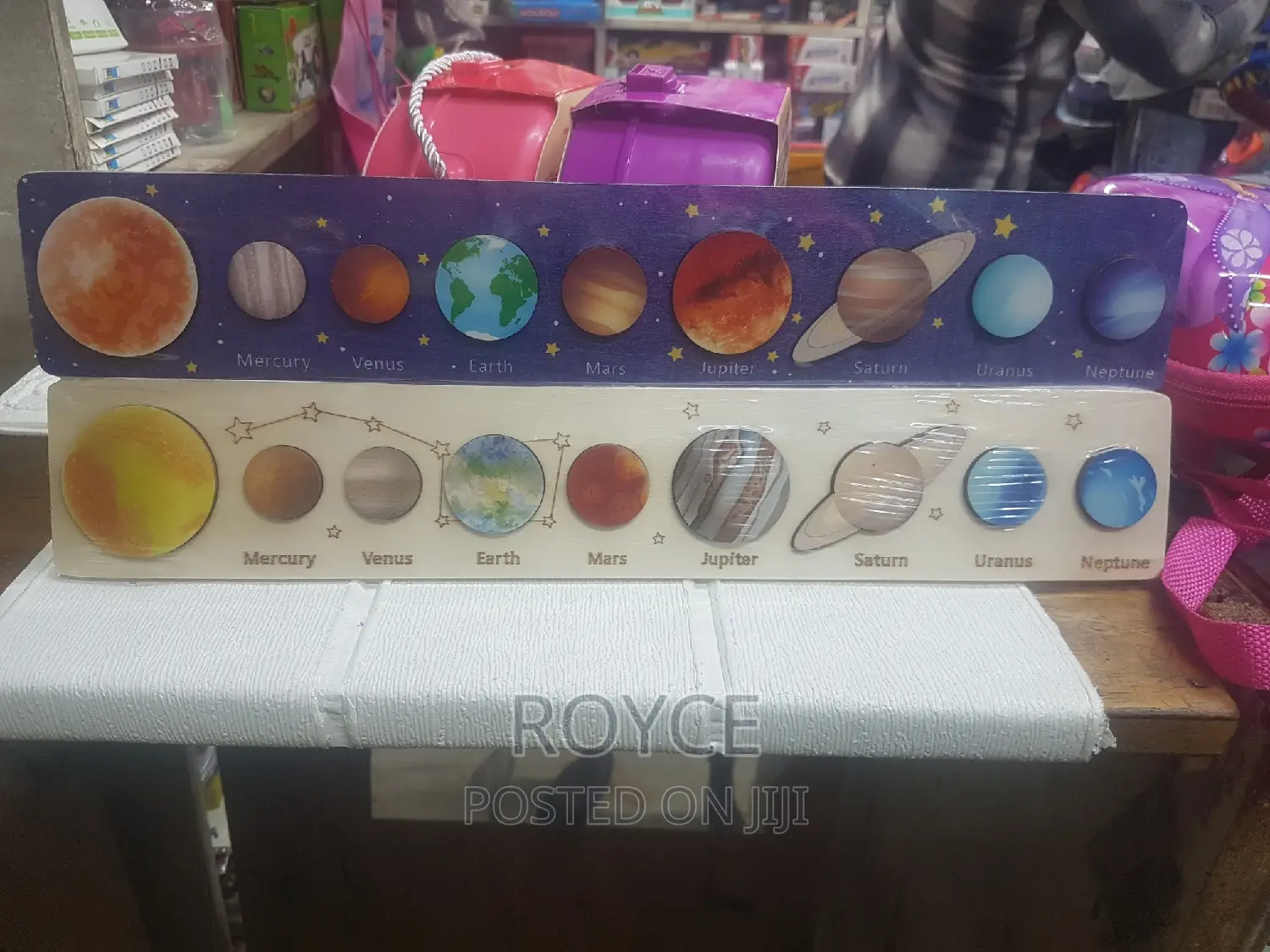 Wooden Solar System Puzzle Board