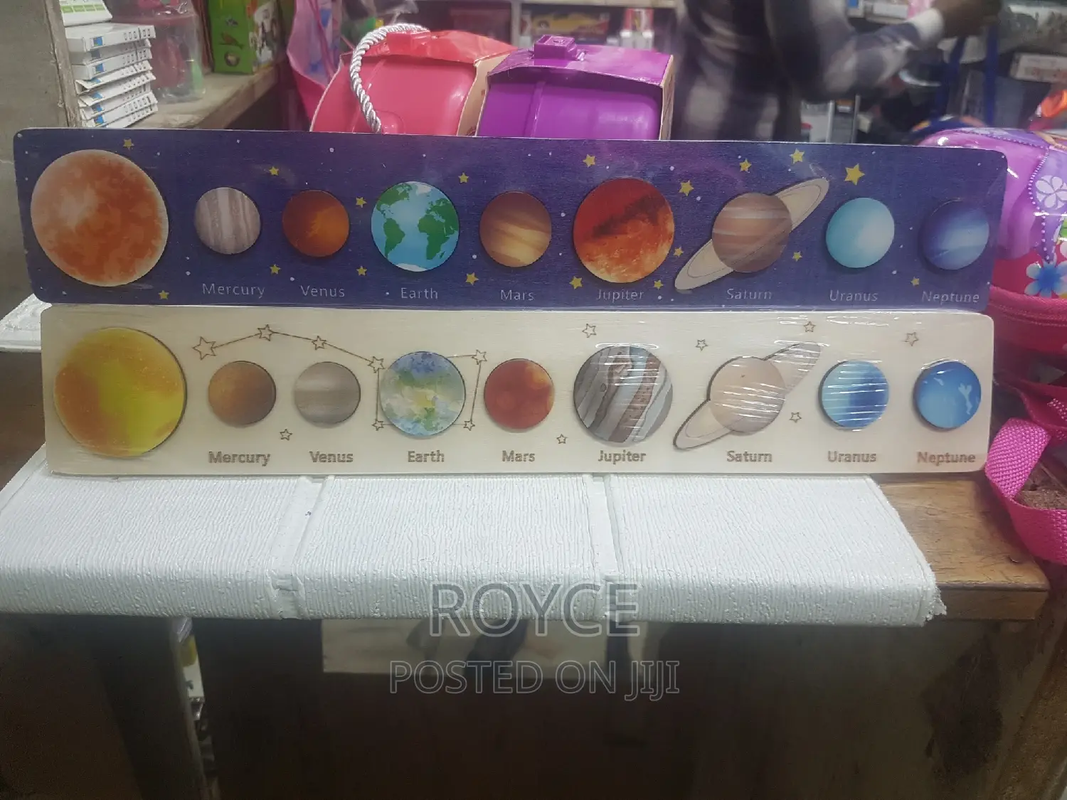 Wooden Solar System Puzzle Board