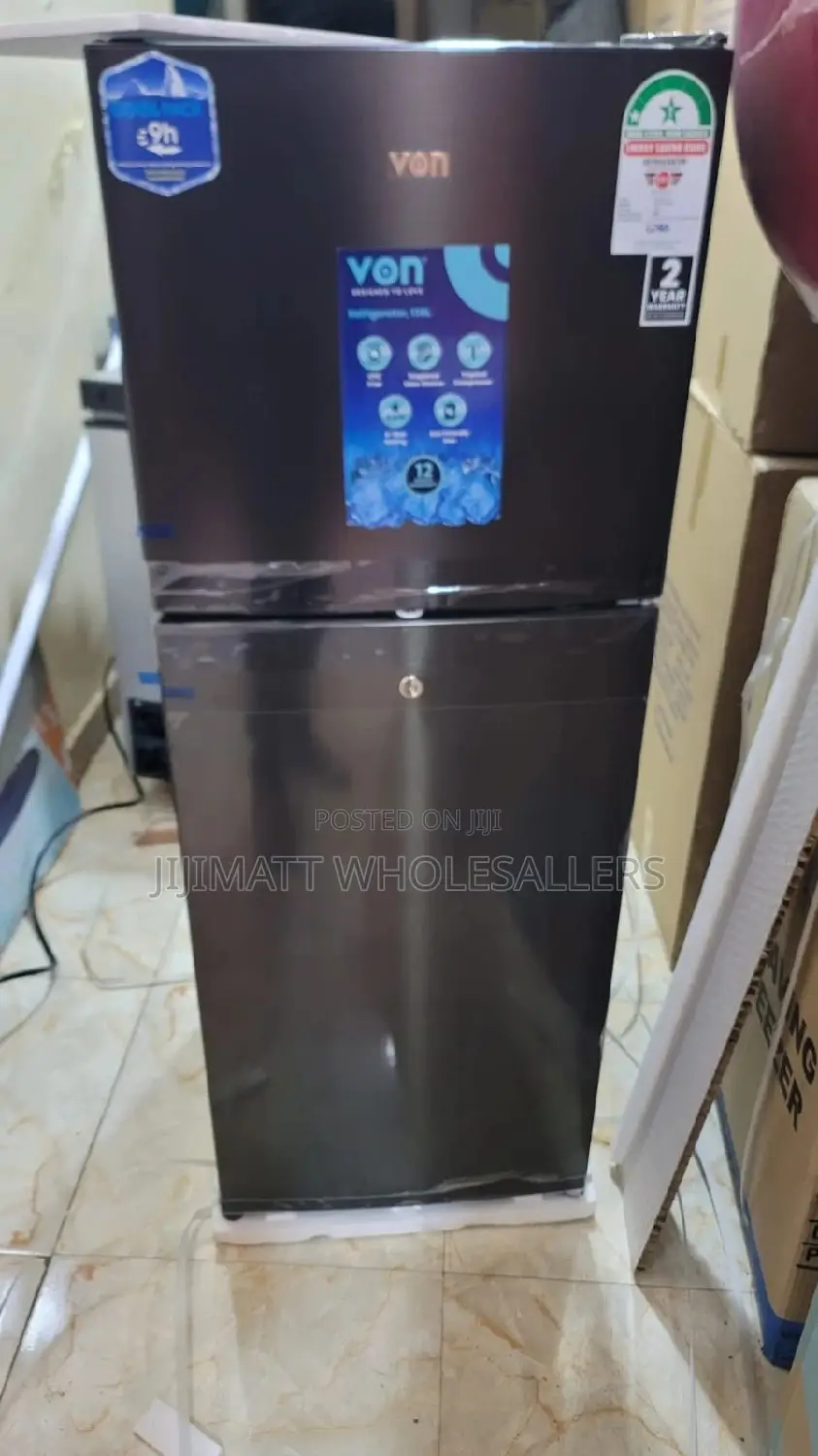 Von 138litres Double Door Refrigerator