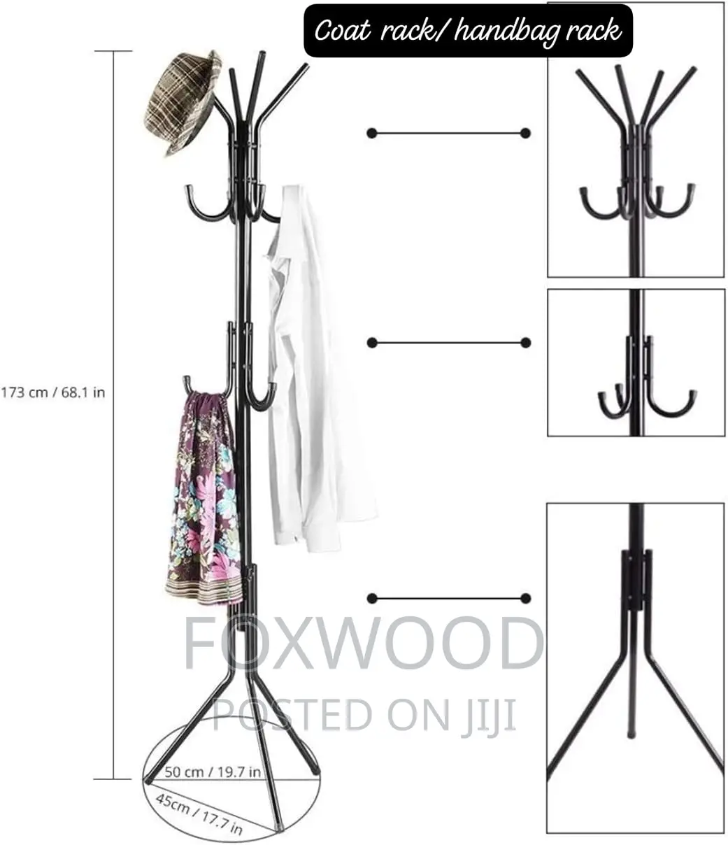 Metallic Coat or Bags Hanger Stand