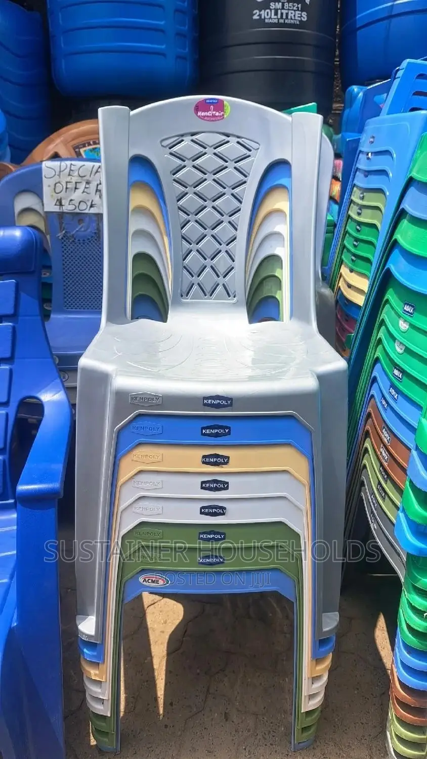 Kenchair Armless Plastic Chairs