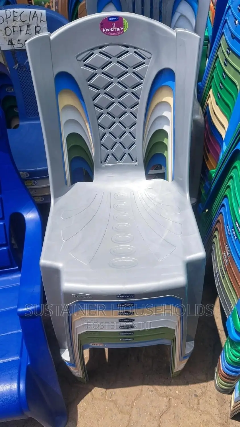 Kenchair Armless Plastic Chairs