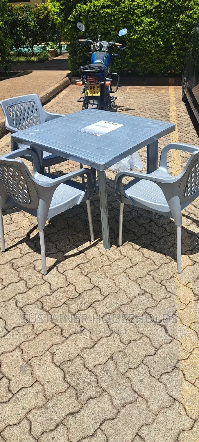 Plastic Table and Plastic Chairs Set