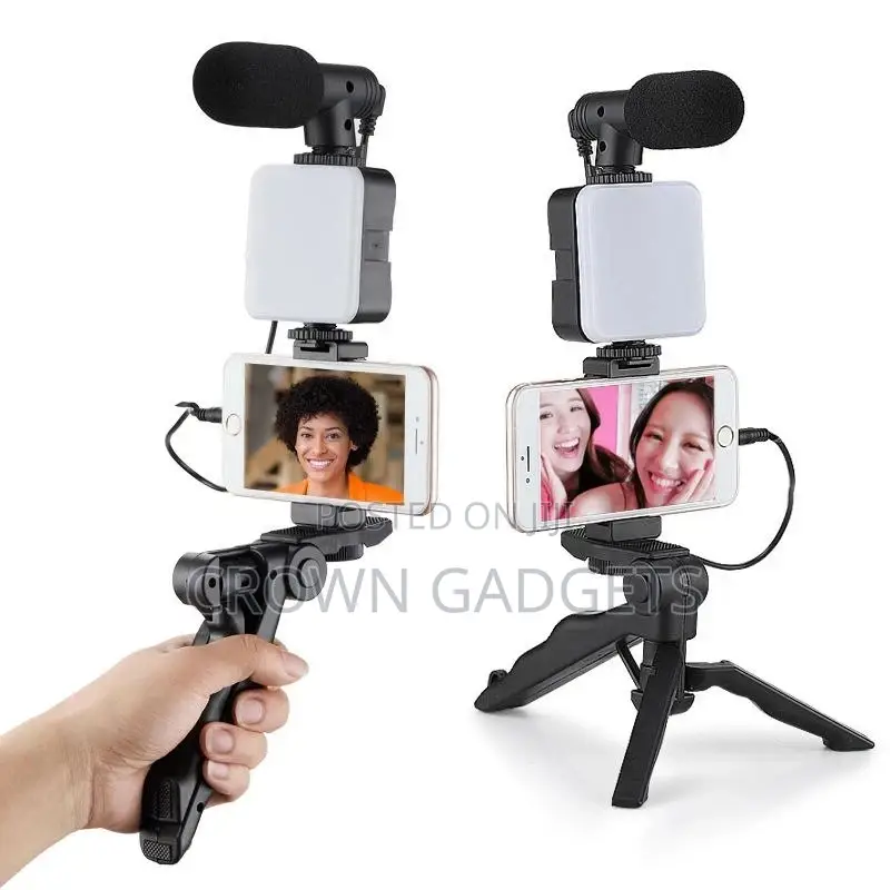 Vlog Beginners Smartphone Phone Video Kit, Led Light Microph