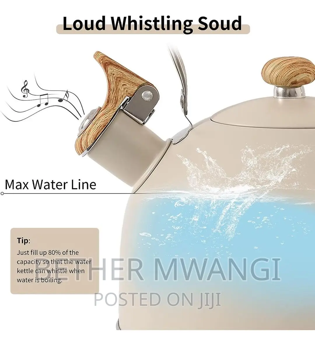 2.5 Litres, Whistle Kettle for Tea/Coffee Available