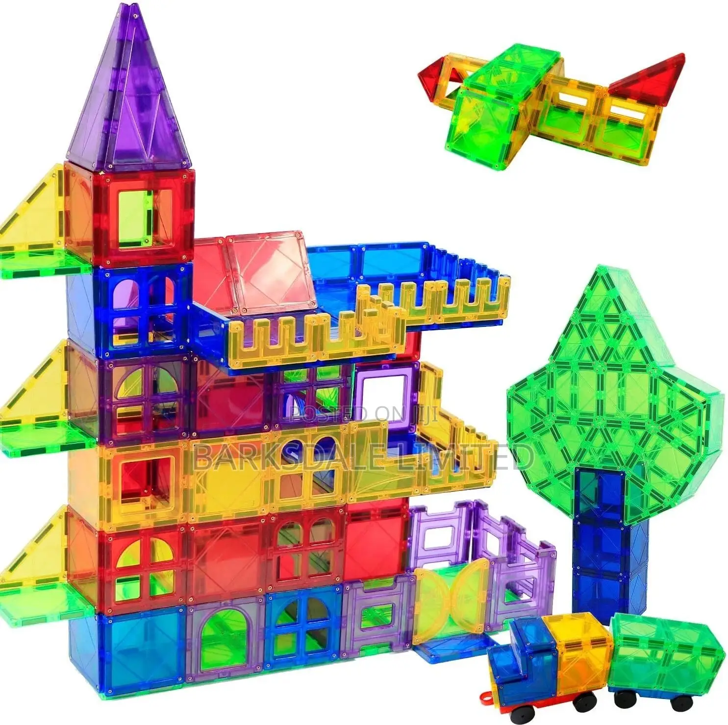 Magnetic Tiles Building Blocks Car Construction Toy Gift Kid