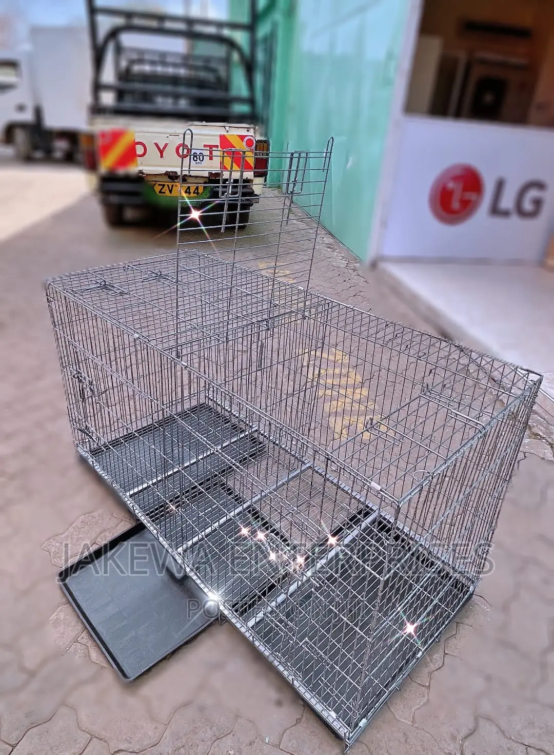 Dog Cage Collapsible Large Stainless Steel Foldable Kennel