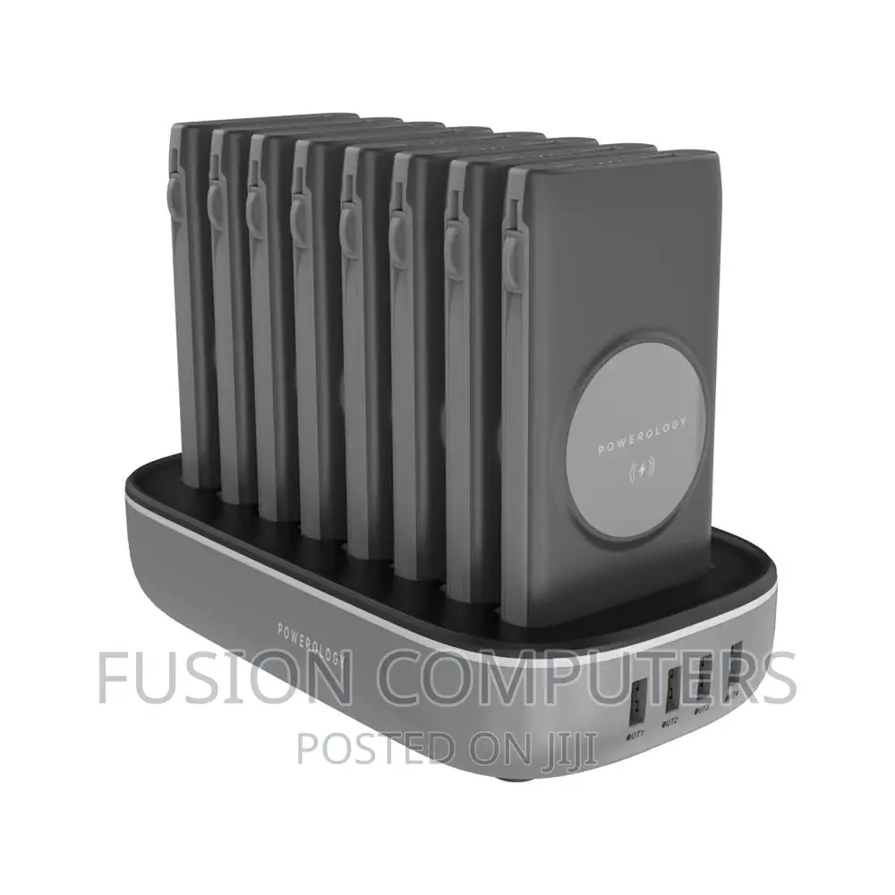Powerology 8 in 1 Power Bank Station With Built-in Lightning