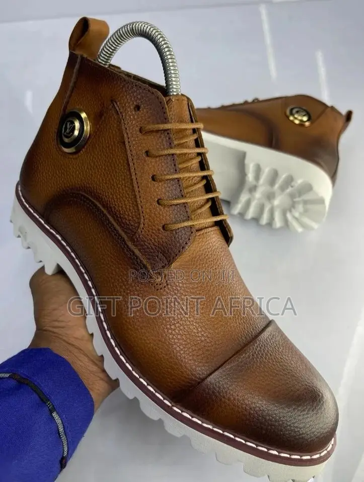 Brown Leather Boots for Men