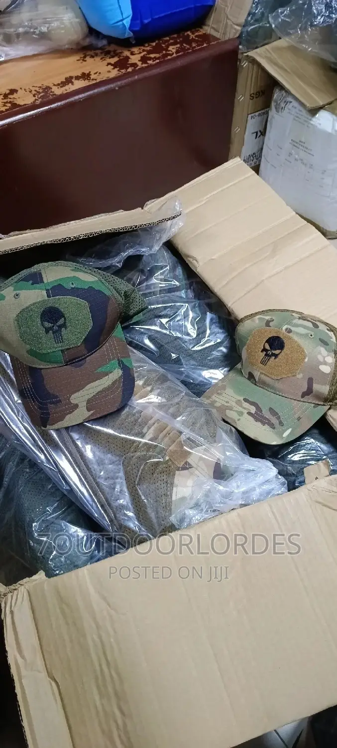 Punisher Caps Green Camouflage