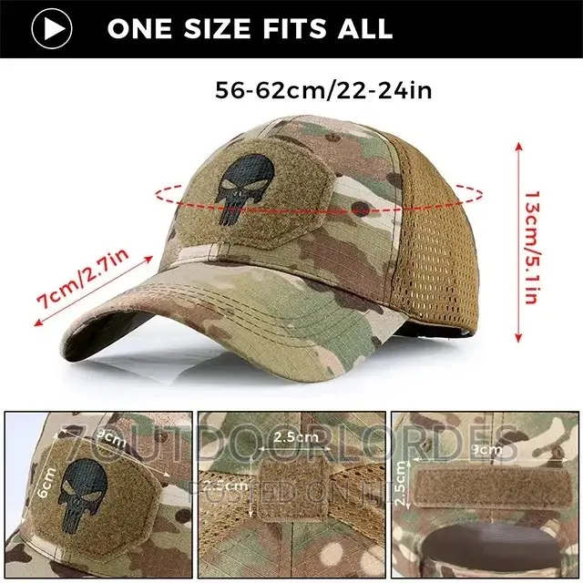 Punisher Caps Green Camouflage