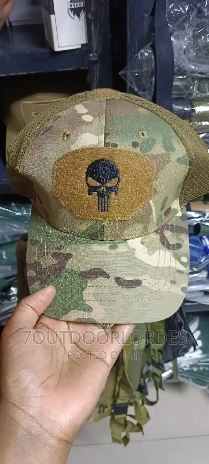 Punisher Caps Green Camouflage
