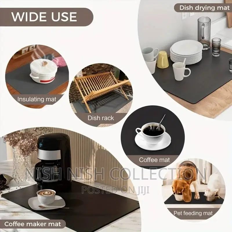 * Kitchen Absorbent Dish Drying Mat