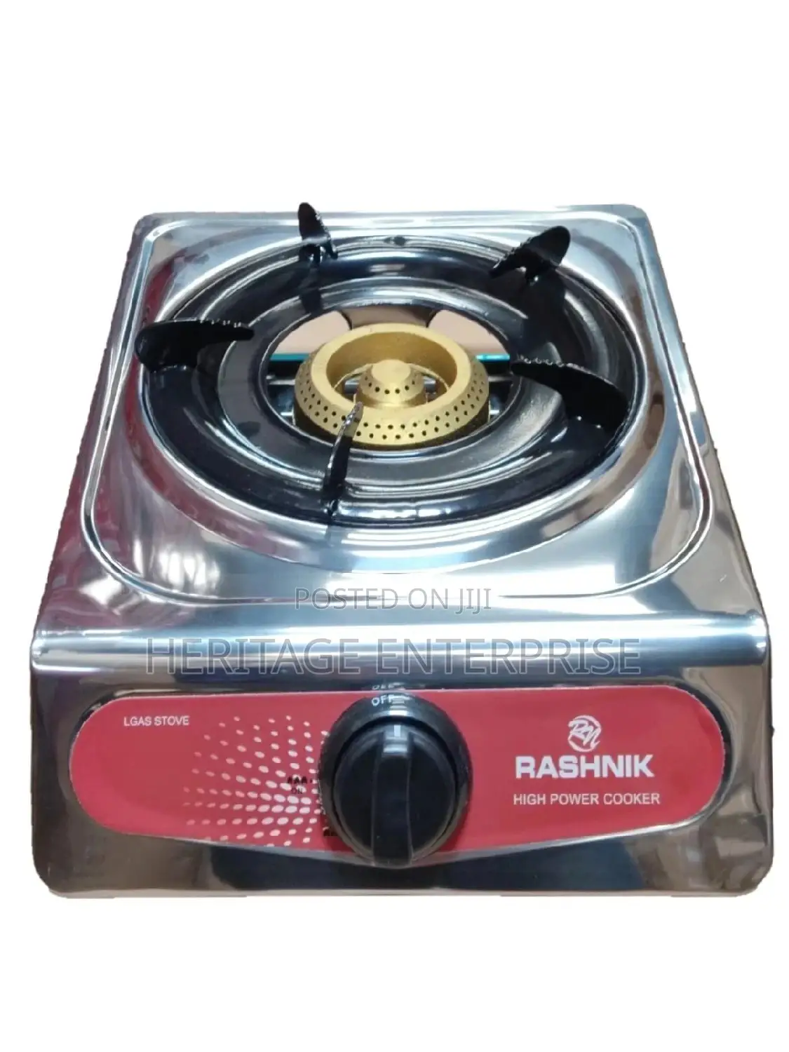Gas Cooker Single Burner With Auto Ignition Black