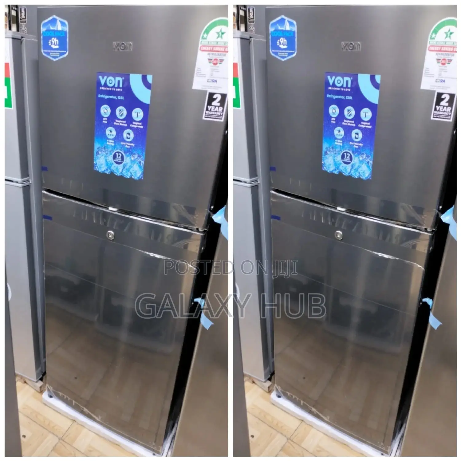 Refrigerator, Von 138l Double Door Fridge