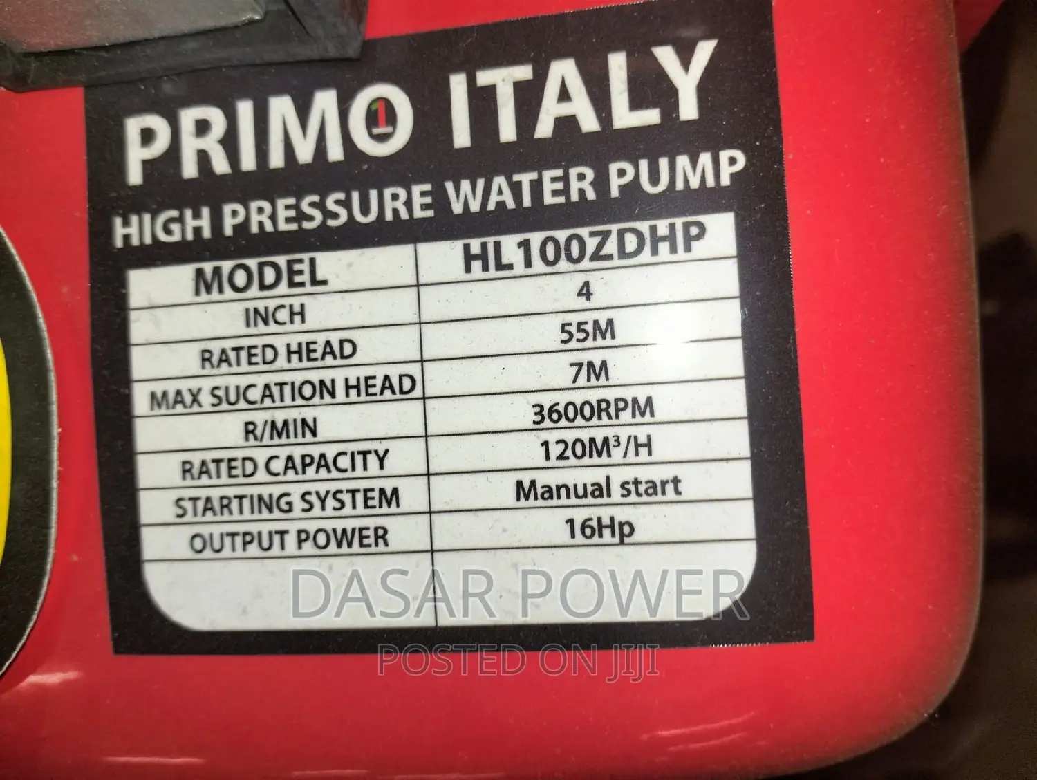 16hp Water Pump 4inch