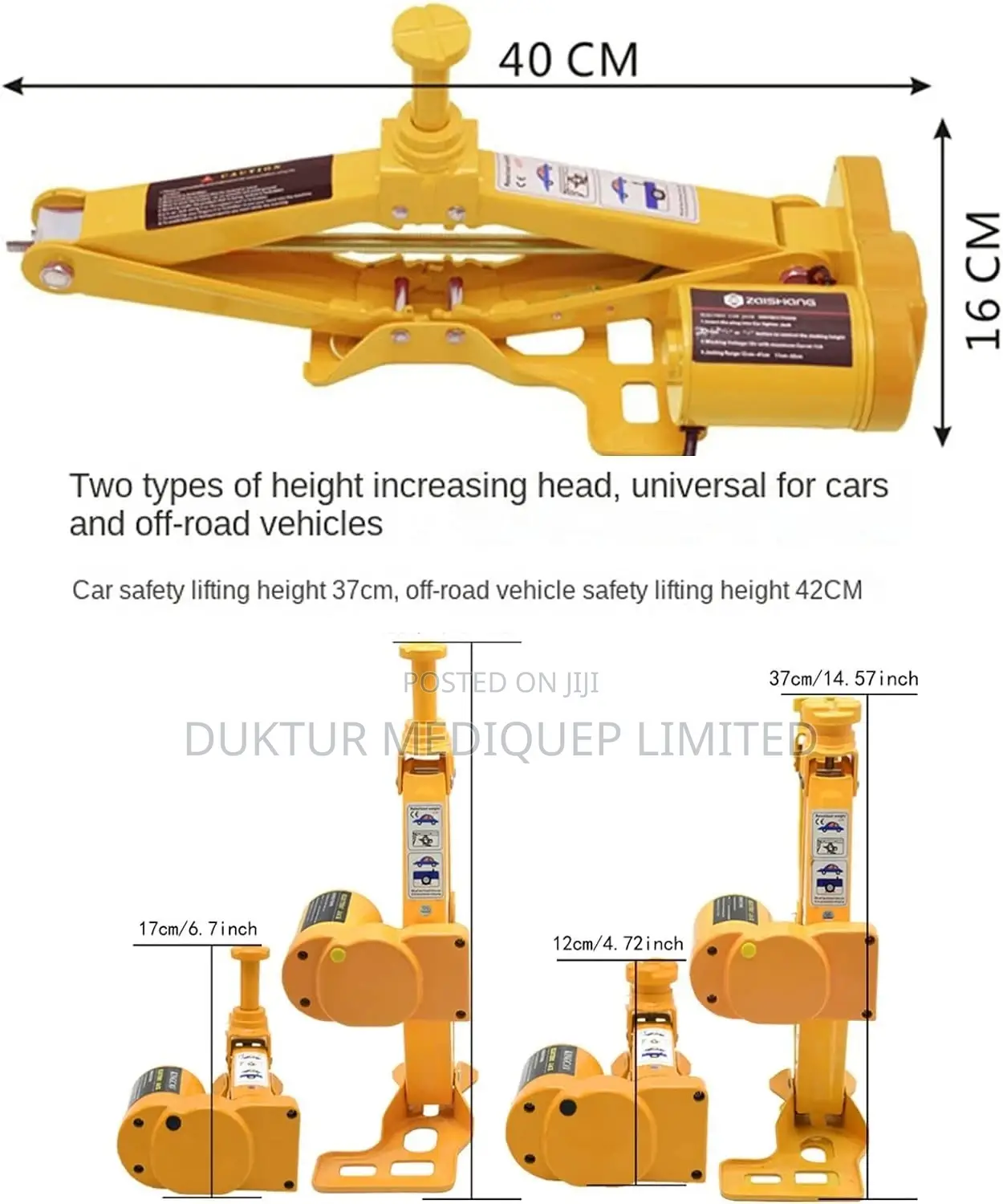 Electric Car Jack Kit With Electric Wrench And Inflator