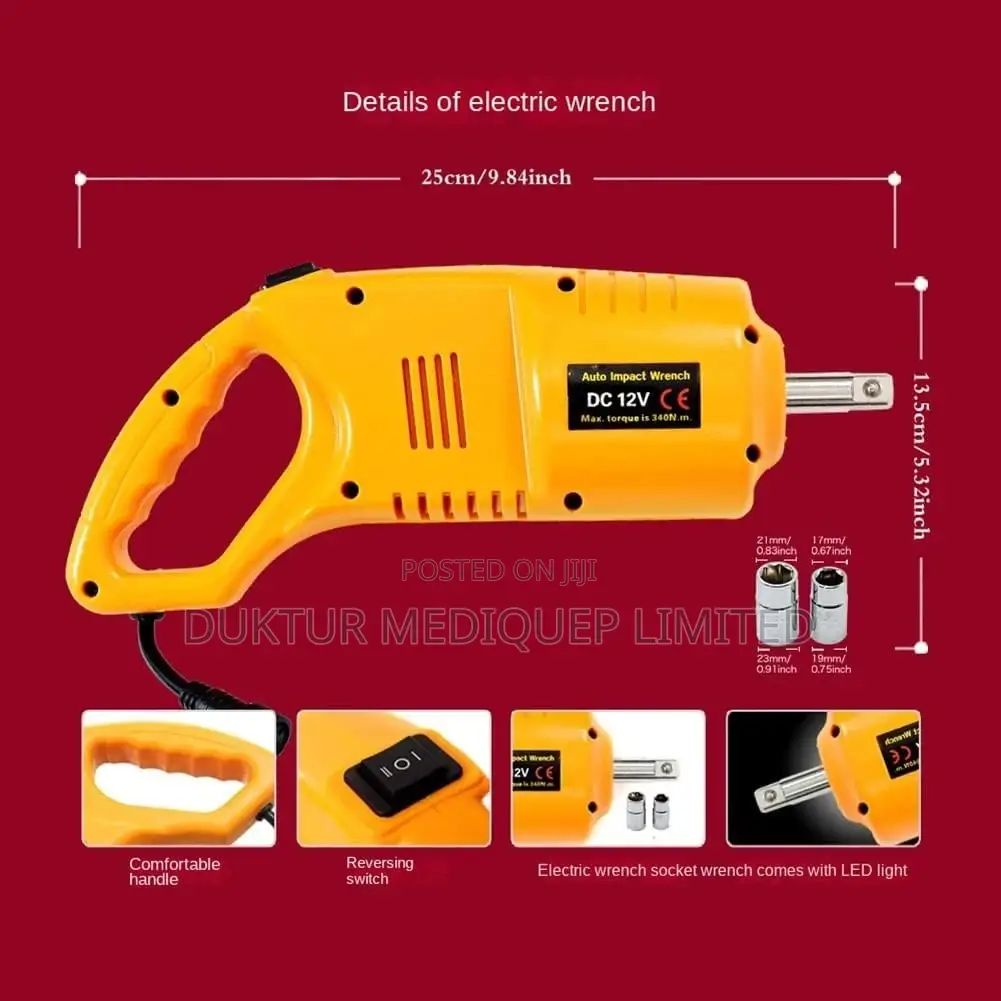 Electric Car Jack Kit With Electric Wrench And Inflator