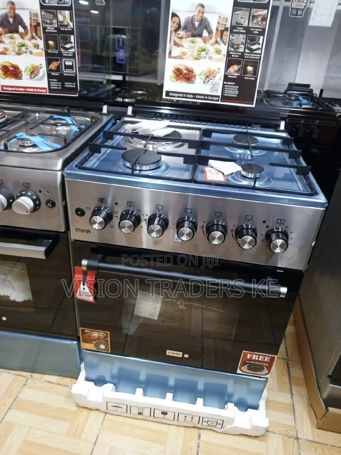 Mika 60*60 3+1 Standing Cooker Electric Oven Stainless