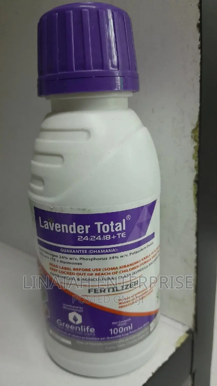 Lavender Total 100ml Fertiliser N.P.K 24:24:18+Te