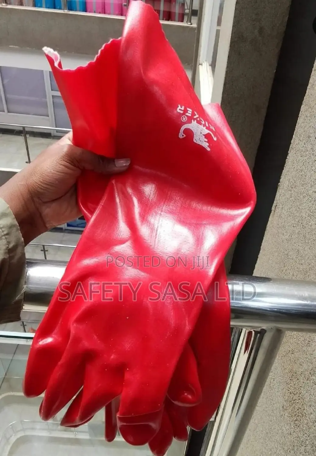 Red PVC Gloves: Chemical Resistan Gloves