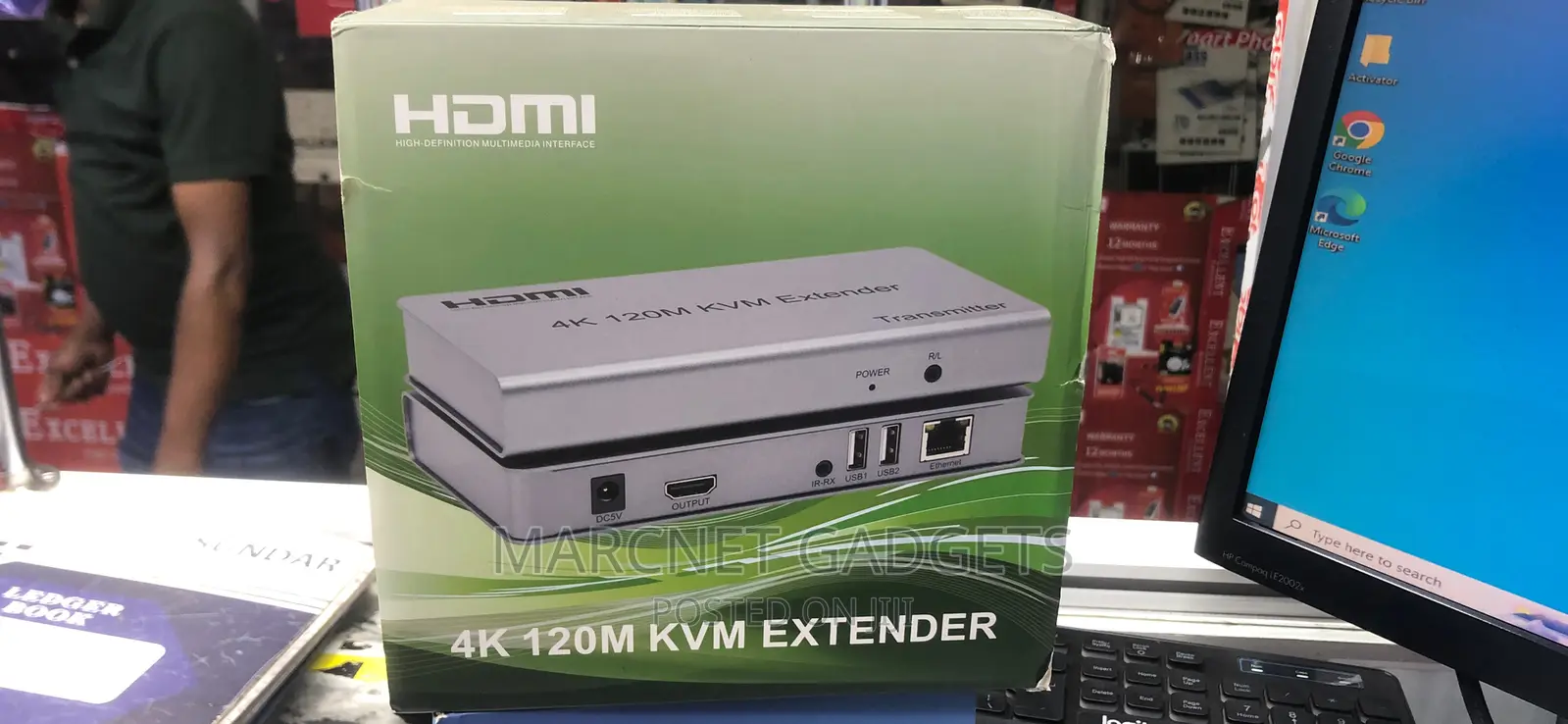 KVM 120M Hdmi Usb Extender Over RJ 45 Cat 6 Powered