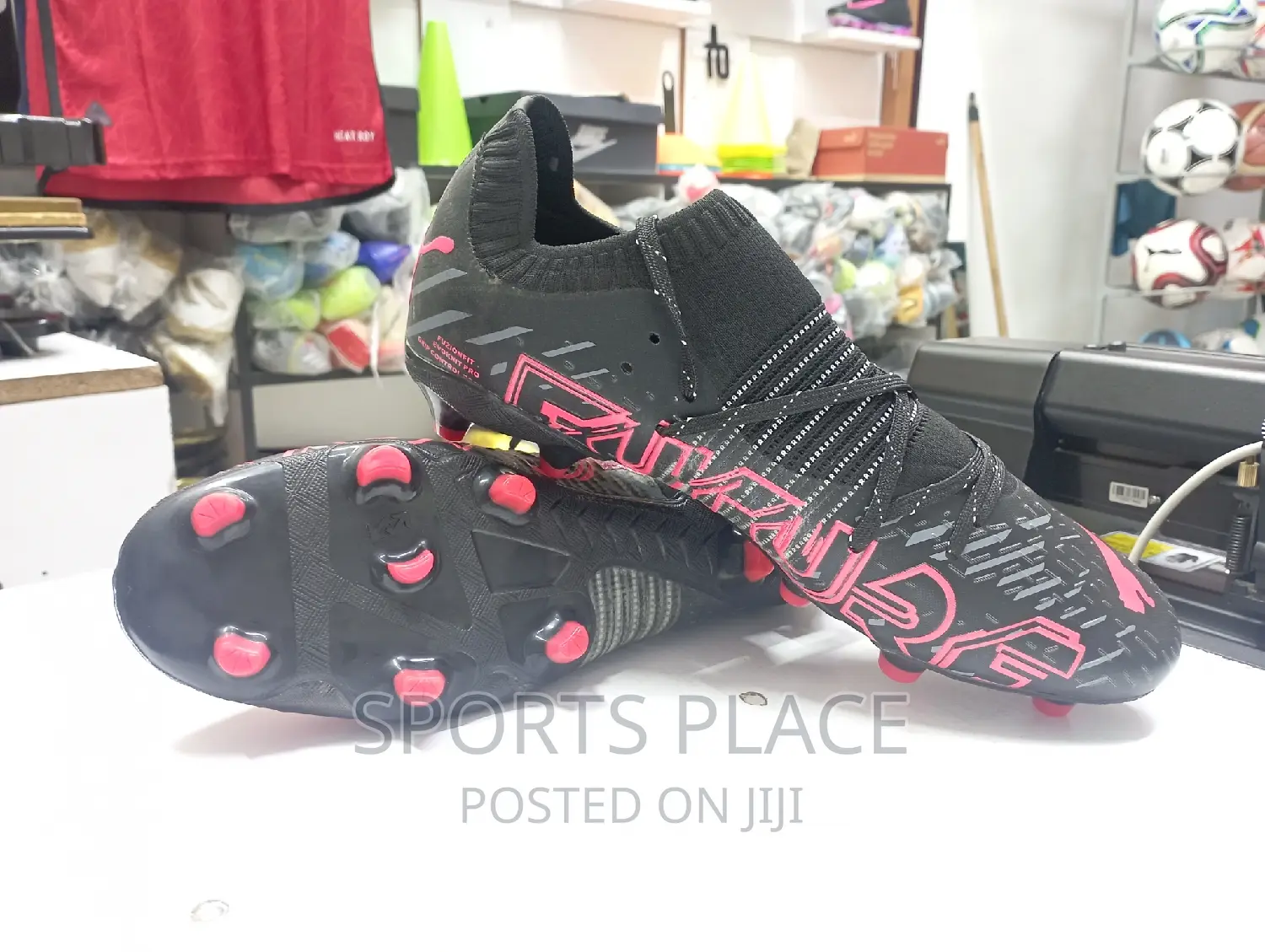 Puma Future Z Black and Red Football Cleats