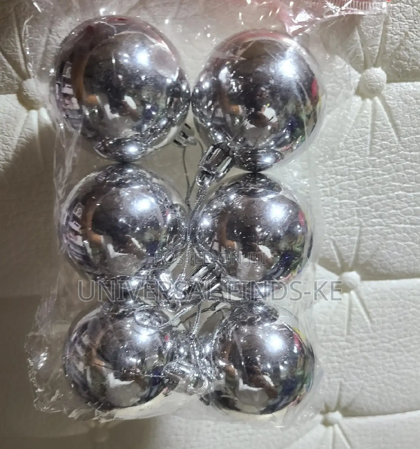6pcs Silver Christmas Decoration Balls