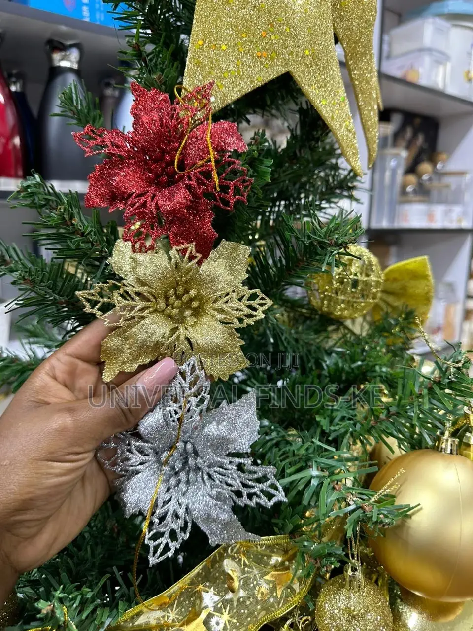 3pcs Christmas Flower Decor