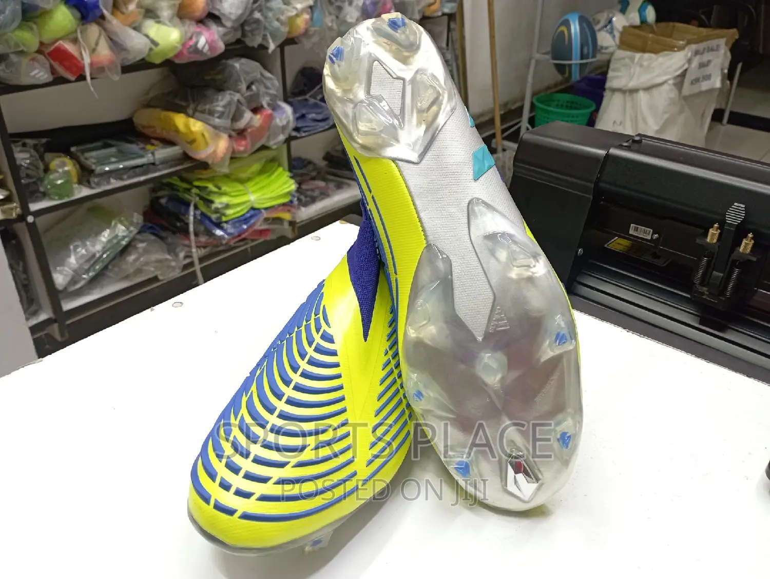 Adidas Predator Edge.1 Lime and Blue Cleats
