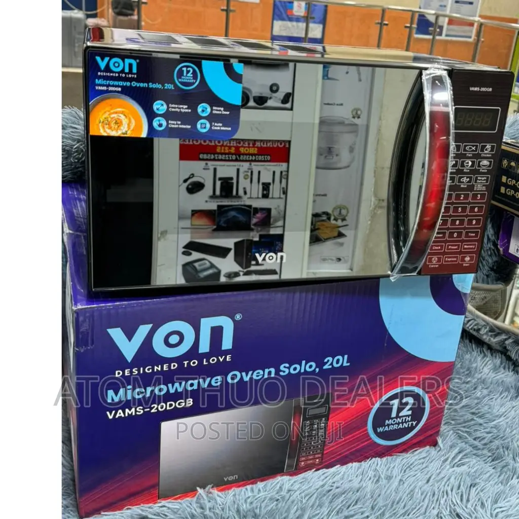 Von 20l Digital Microwave Oven Solo Vams-20dgb 