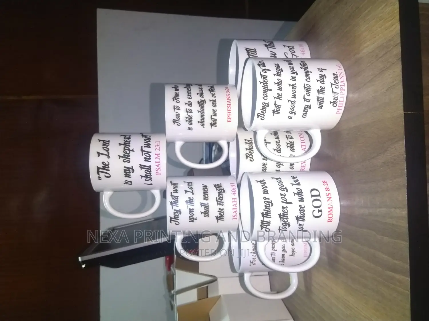 Mugs With Assorted Printed Bible Verses