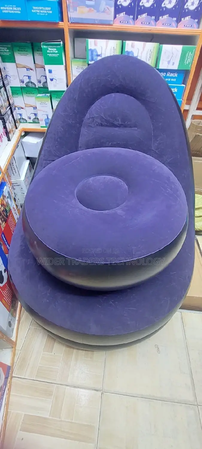 Inflatable Seat Plus Foot Rest With Pump,Available Colours