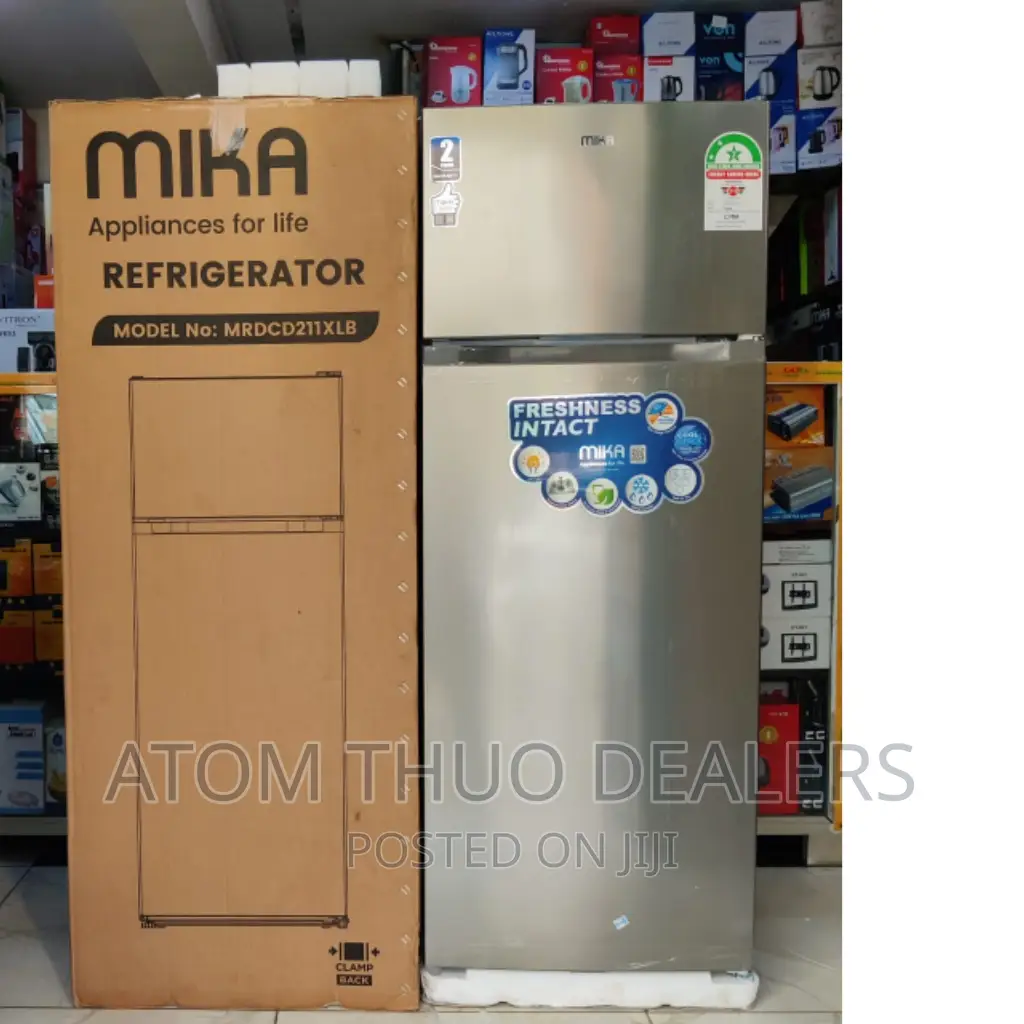Mika 211 Litres Double Door Refrigerator (MRDCD211XLB)