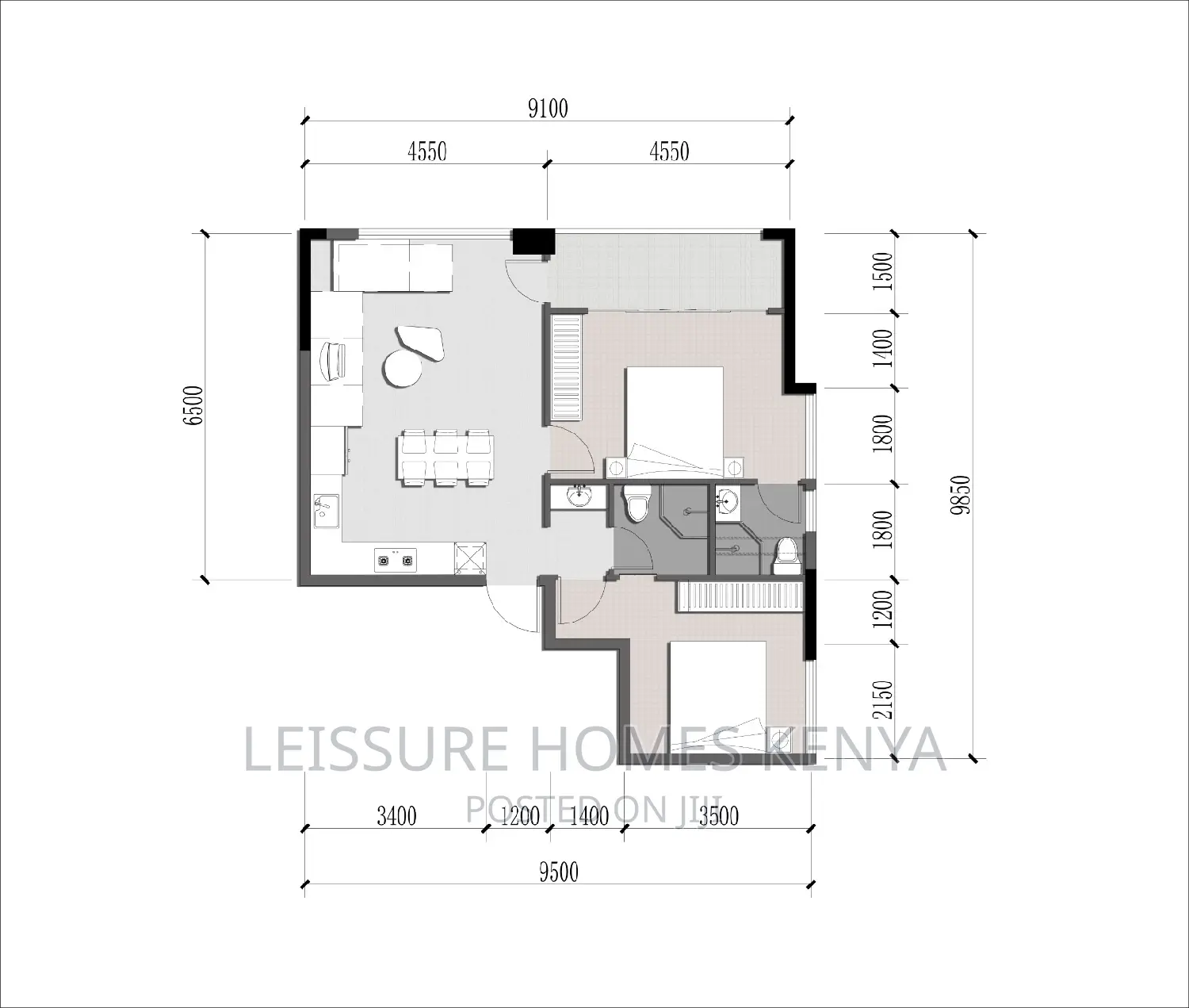 Stylish One Bedroom Modern Apartments